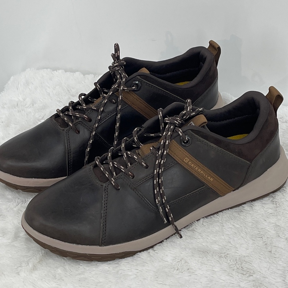 CATERPILLAR WOMENS SIZE 10.5 Brown Leather Casual Shoes UNISEX MENS 8.5 - Picture 2 of 8